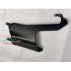 Carbonvani - Ducati Panigale V4 / S / R Carbon Fiber Left Side Insert for OE Belly pan for Akrapovic Exhaust (2022+) Carbonvani - Ducati Panigale V4 / S / R Carbon Fiber Left Side Insert for OE Belly pan for Akrapovic Exhaust (2022+)